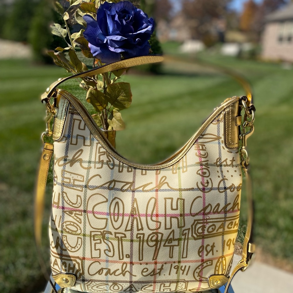 Coach Tattersall Graffiti Handbag